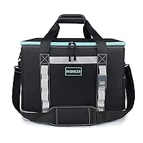 INSMEER Borsa Termica Pieghevole da 48 L, 65 Can, Borsa Termica da Picnic, borsa frigo, impermeabile, per Escursioni, Picnic, Auto, Shopping, Nero