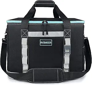 INSMEER Cooler Bag, Large Soft Sided Cooler Bags 65 Can Insulated Lunch Bag Leakproof Collapsible with Bottle Opener & Shoulder Strap, Lunch Box Cooler 48L for Camping Beach Picnic Travel