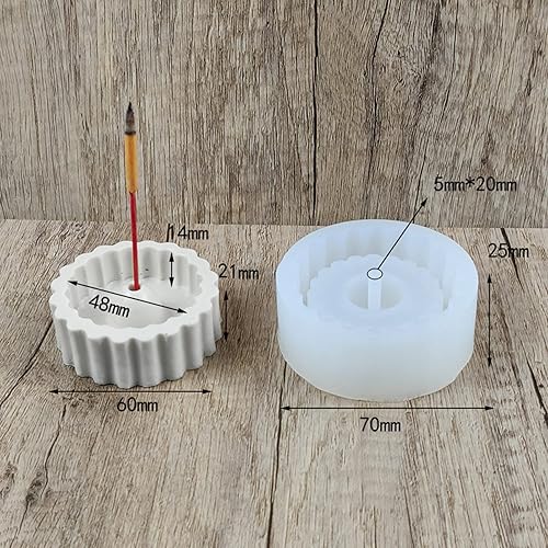 Miniatura 4 de Molde de soporte de incienso, molde de resina en forma de loto para quemador de incienso, molde para incienso, quemador de incienso, molde colector