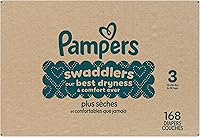 Vista 18 de Pañales Pampers Swaddlers, talla 3 (5.9-11.8 kg), 168 unidades, absorbentes, mantiene al bebé seco y cómodo, pañal desechable seguro para la piel