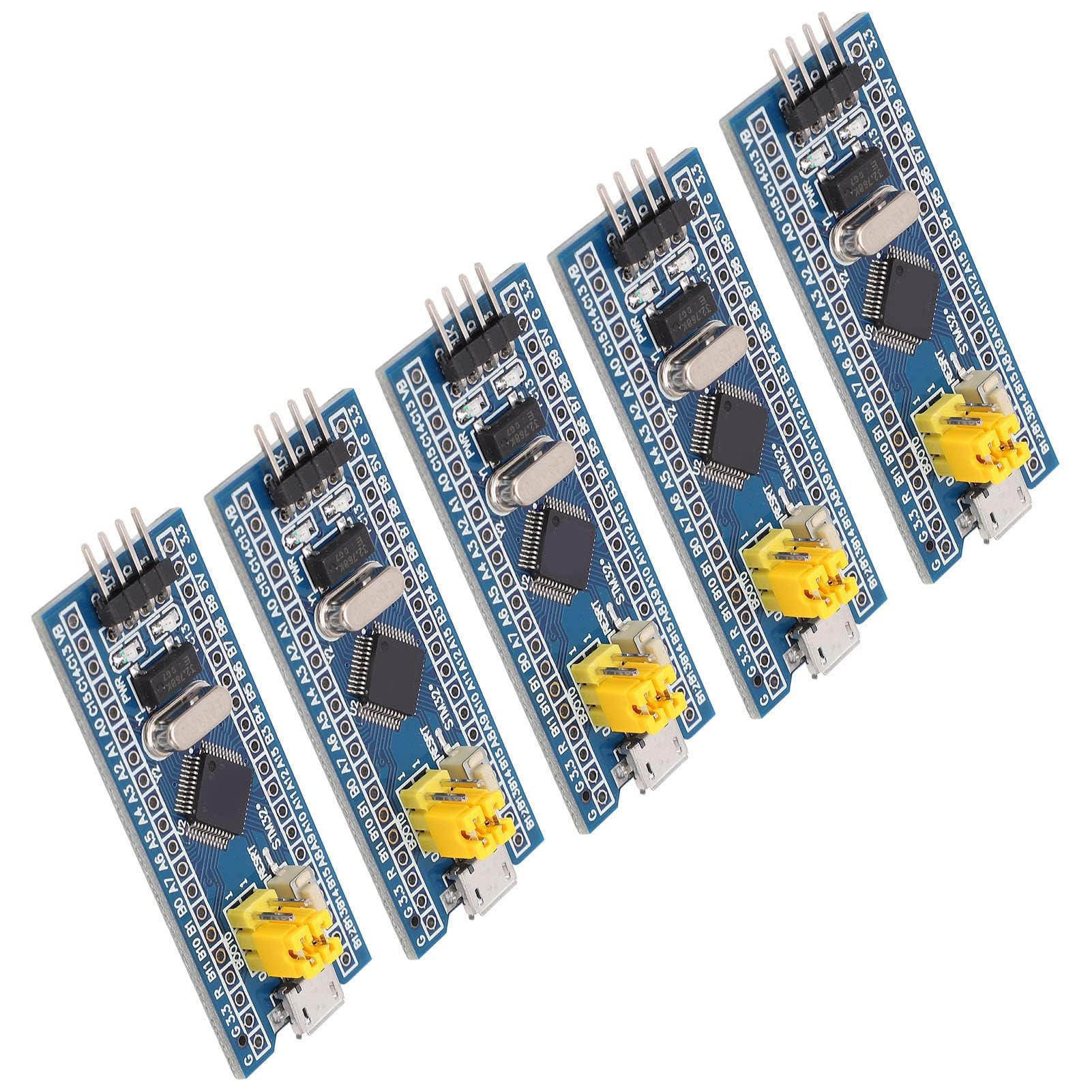 5PCS Stm32f103c8t6 Minimo Stm32f103c8t6, Stm32f103 Scheda di Sviluppo del 40 Pin ABS Learning Module con Interfaccia USB Mirco per
