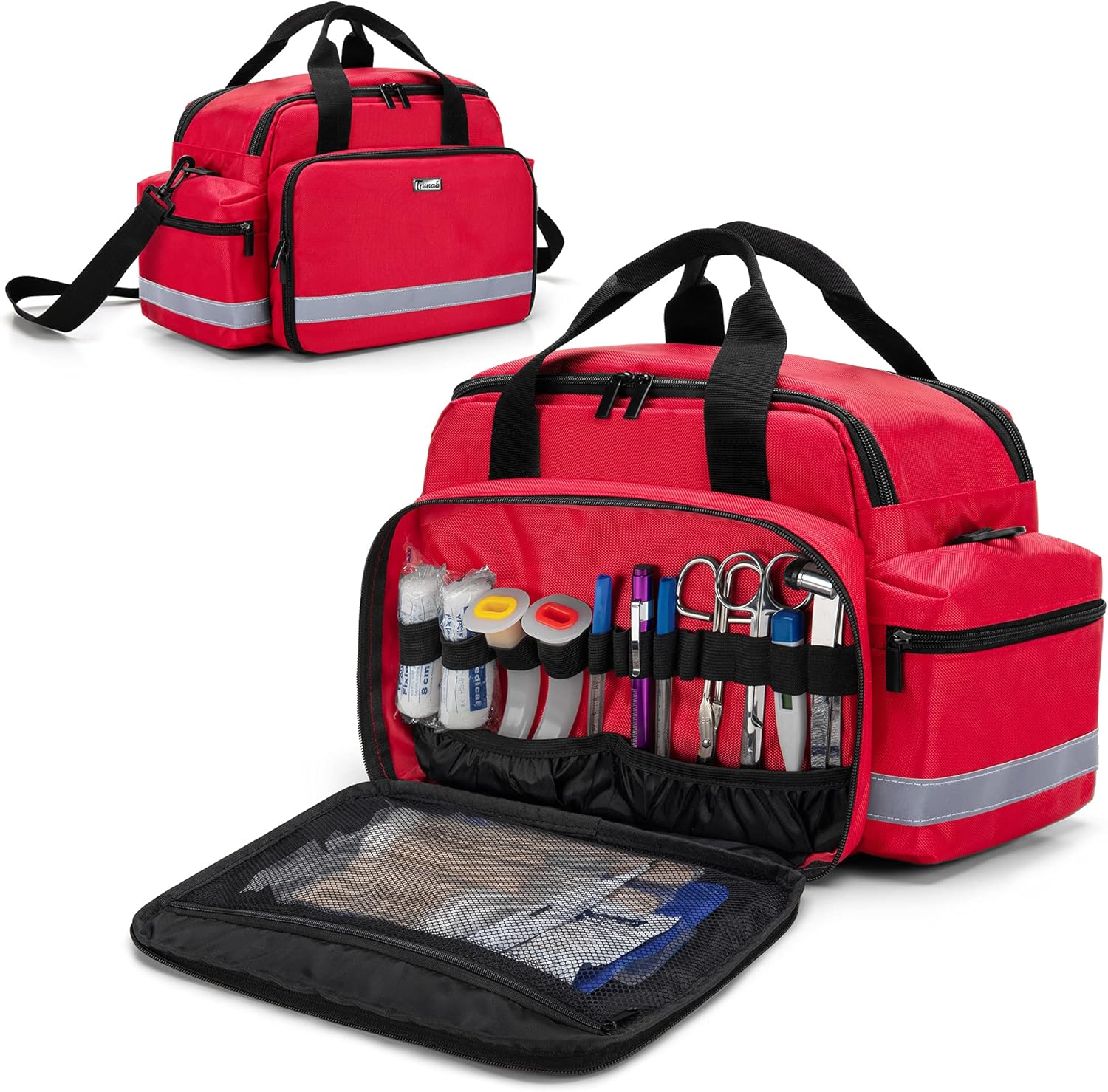 Amazon Trunab メディカルバッグ 救急バッグ 救急箱 家庭 学校 赤 Trunab 救急箱・救急セット