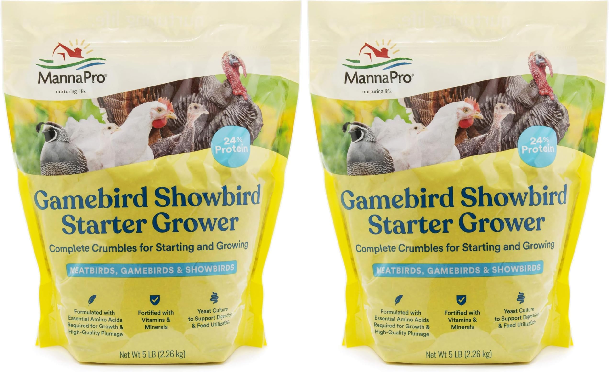Gamebird Showbird Crumbles|Formulated for Birds with Vitamins & Minerals|5 Pounds (Pack of 2)