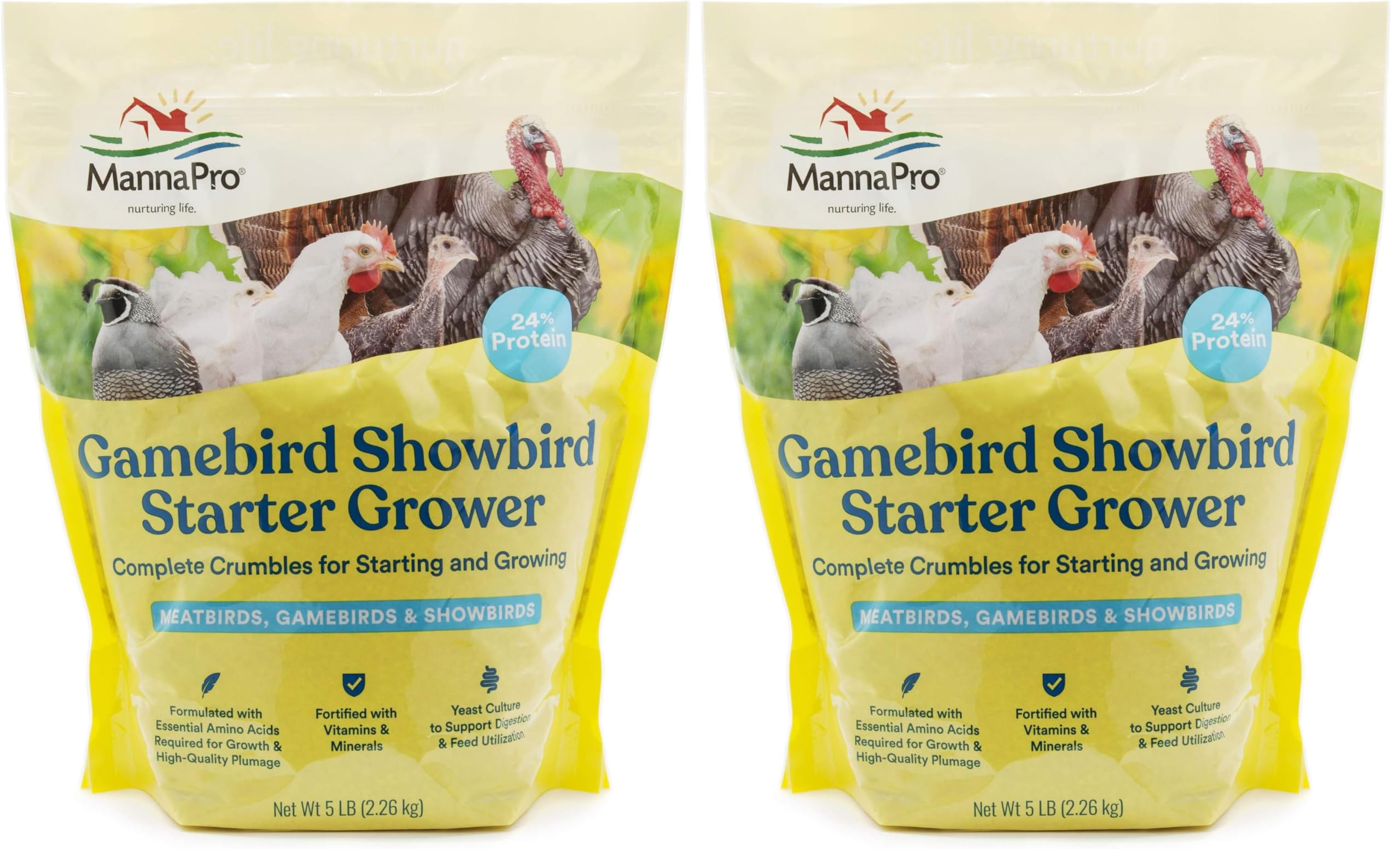 Gamebird Showbird Crumbles|Formulated for Birds with Vitamins & Minerals|5 Pounds (Pack of 2)