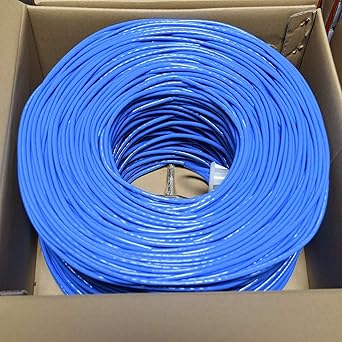 Premiertek 1000Ft Cat6 23AWG UTP Solid 4-Pairs Network Ethernet LAN Cable Bulk Blue (CAT6-CCA-1KFT-BL)