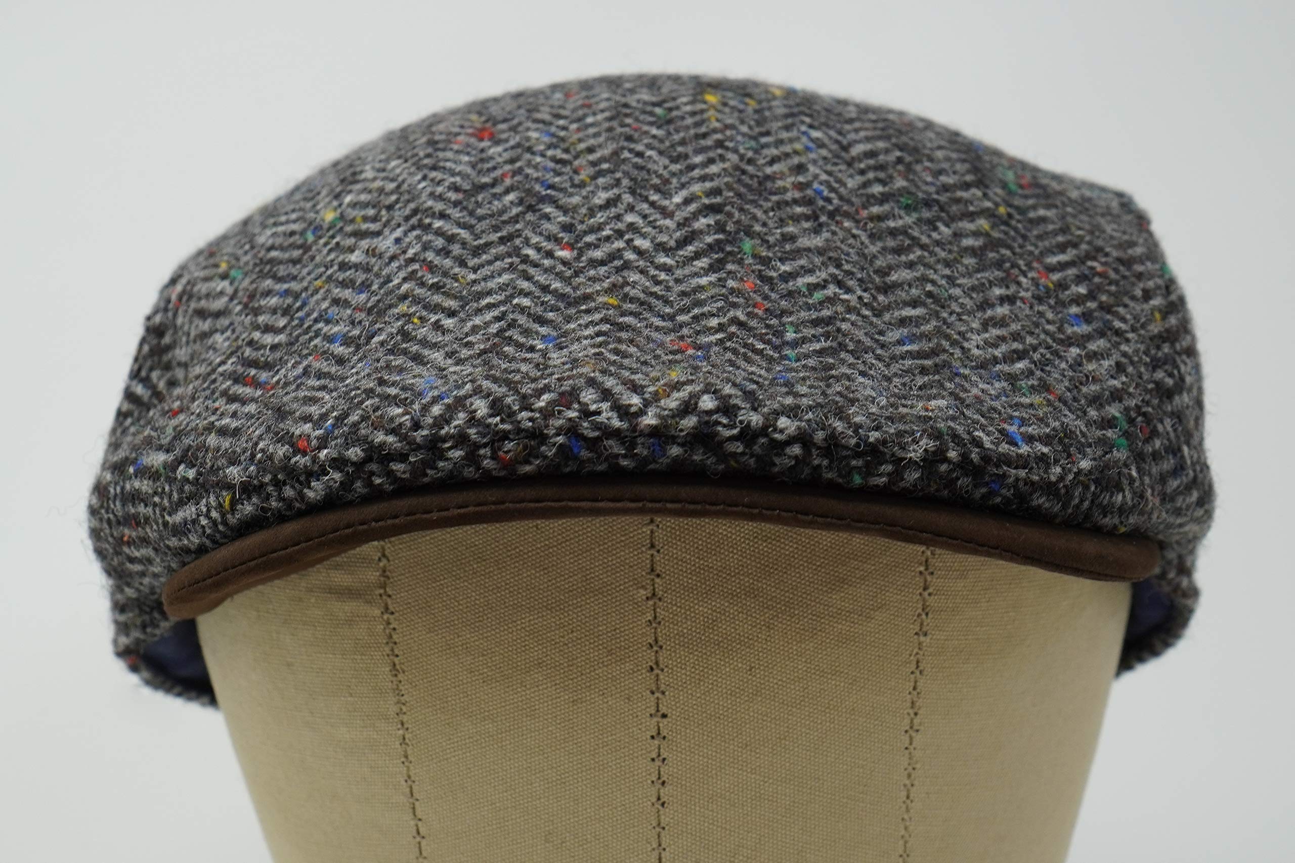 Borges & Scott Die Sloan - Flat Cap aus Irish Tweed und Nubukleder