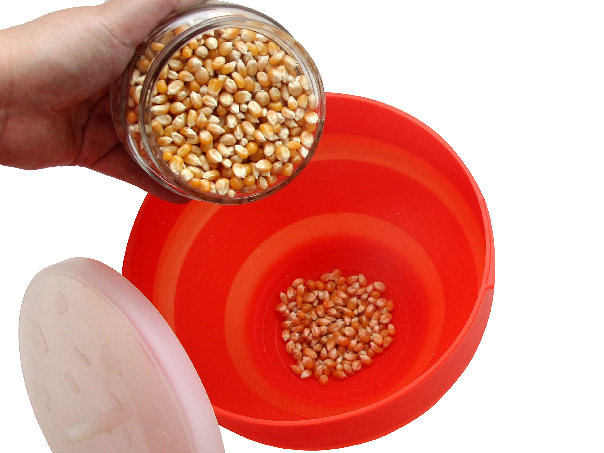 BEPER C106CAS002 kuchenka mikrofalowa do popcornu ze składaną miską i pokrywą odporną na zachlapanie dla zdrowego i smacznego popcornu w kuchence mikrofalowej