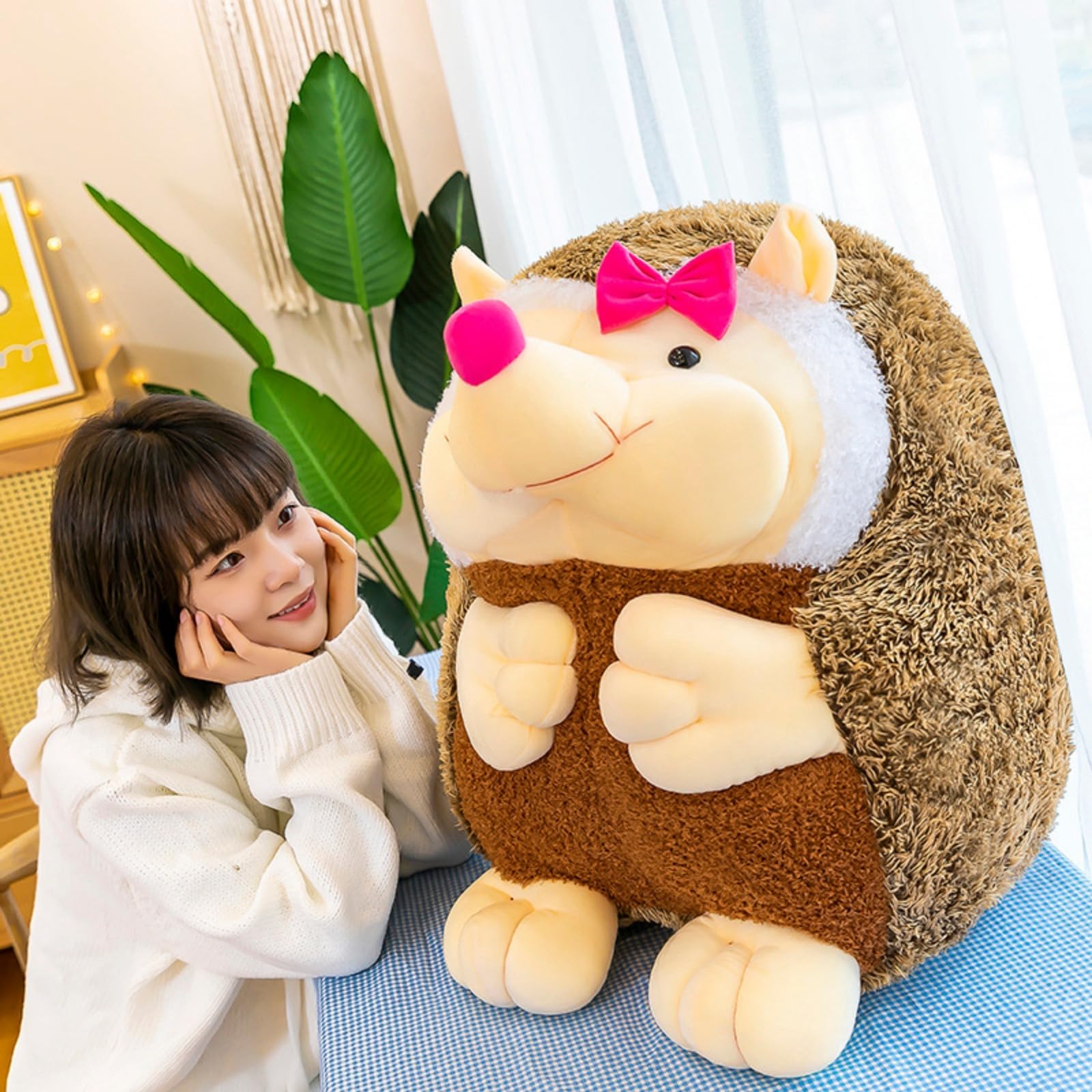 Kuscheltier Igel Plüschtier Igel Stofftier,Kuscheltier Igel Plüsch, Igel Plüsch Kissen,Kuschel Igel Plüschtier Hedgehog Plüsch Igel,Geschenk Für Kinder,Baby Kinder Spielzeug (45cm,Herren)