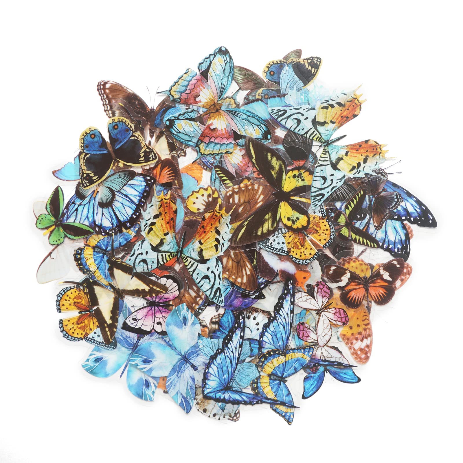 80 pegatinas de mariposa, 40 estilos, multicolor, manualidades, manualidades, tazas decorativas, álbumes de recortes, tarjetas, letras, ventanas, paredes