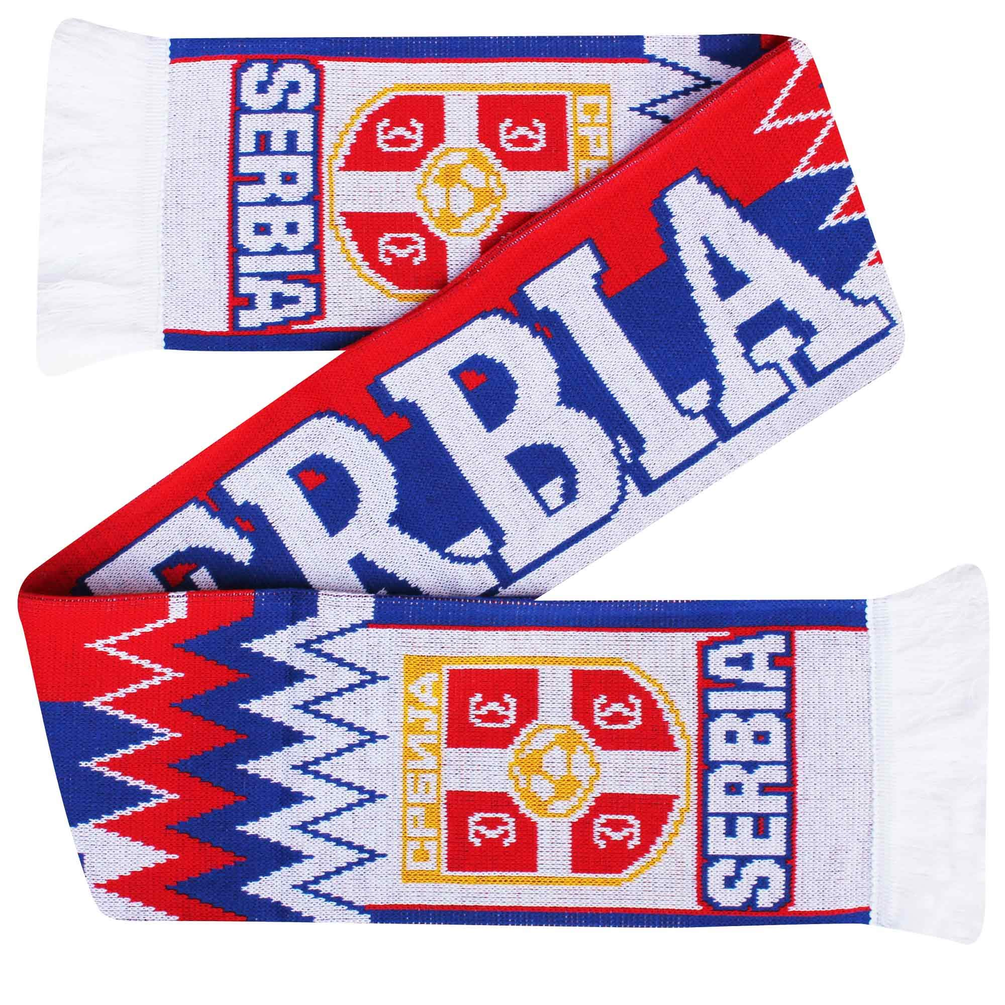 GIFTS 4 ALL Serbia International Football Fans Scarf, Acrylic Serbian Soccer Scarf