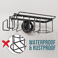 Vista 3 de TAILI Soporte de esponja con ventosa fuerte, organizador de fregadero 4 en 1 a prueba de óxido, organizador de fregadero con capacidad para Negro