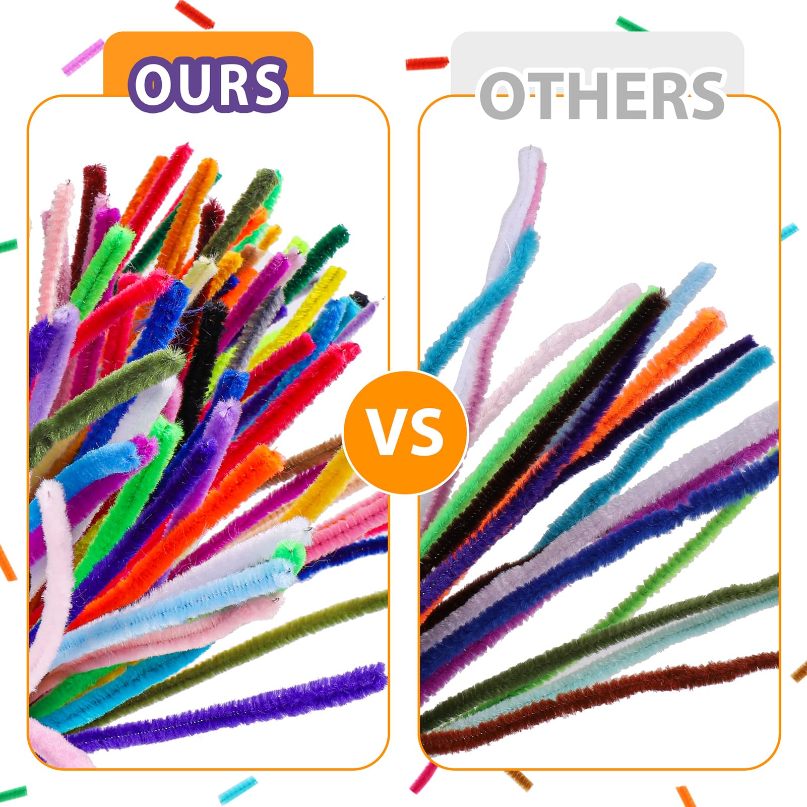Caydo Lot de 3000 cure-pipes de 40 couleurs avec 100 tiges en chenille douce pour enfants, loisirs créatifs, décoration, 6 mm x 30,5 cm