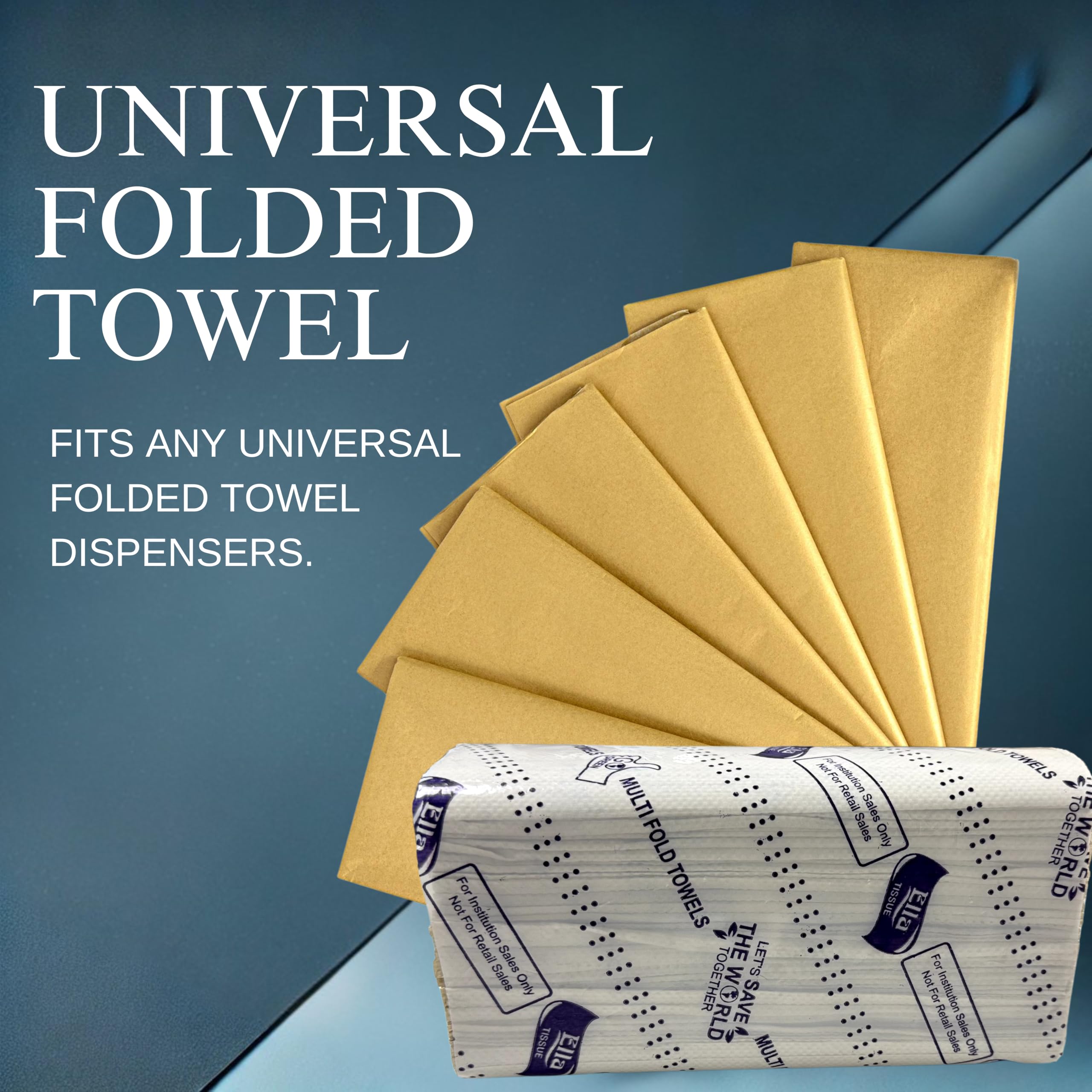 ELLA Brown Multi Fold Tissue Paper I Soft Sustainable Absorbent Durable I Perfect For Commercial Office Home Use I 10 Packs Of 130 Sheets I Free Check Duster Cloth - Image 8 thumbnail