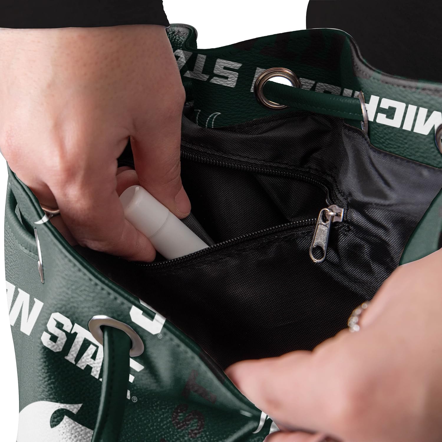 FOCO Michigan State Spartans NCAA Logo Love Cinch Purse