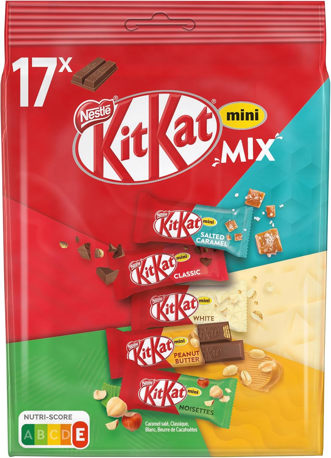KitKat Mini Mix 240g: Chocolat, Noisettes & Caramel | Pause Gourmande Assurée - Image secondaire