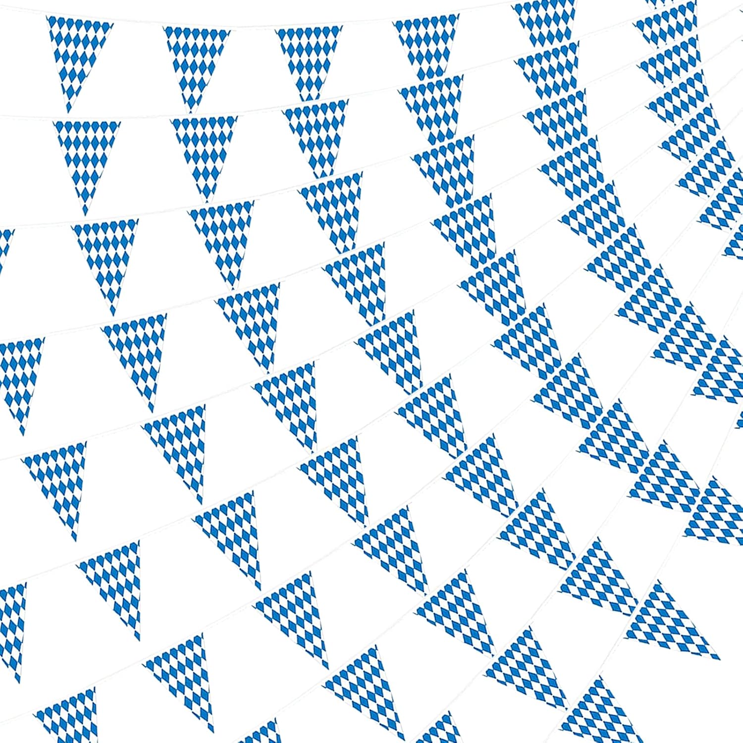 PURPLE STAR 1N 393 Feet Oktoberfest Bavarian Flag-12 Packs Oktoberfest Bavarian Pennant Banner for German Oktoberfests Themed Party Decorations Supplies