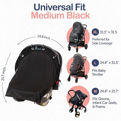 Miniatura 8 de Parasol para cochecito Cubierta universal de protección UV para cochecitos con transparente, bloqueador solar con clip, protector solar para bebé,