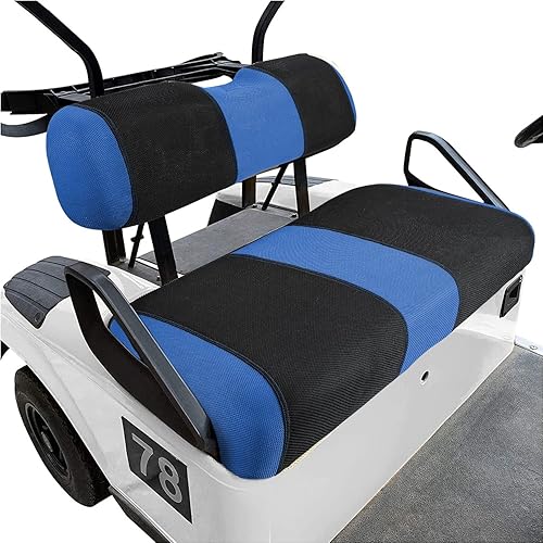 Fundas de asiento de carrito de golf para 2 pasajeros, cubierta de asiento delantero para EZGO TXT OEM Cojín de asiento ordinario, funda de asiento