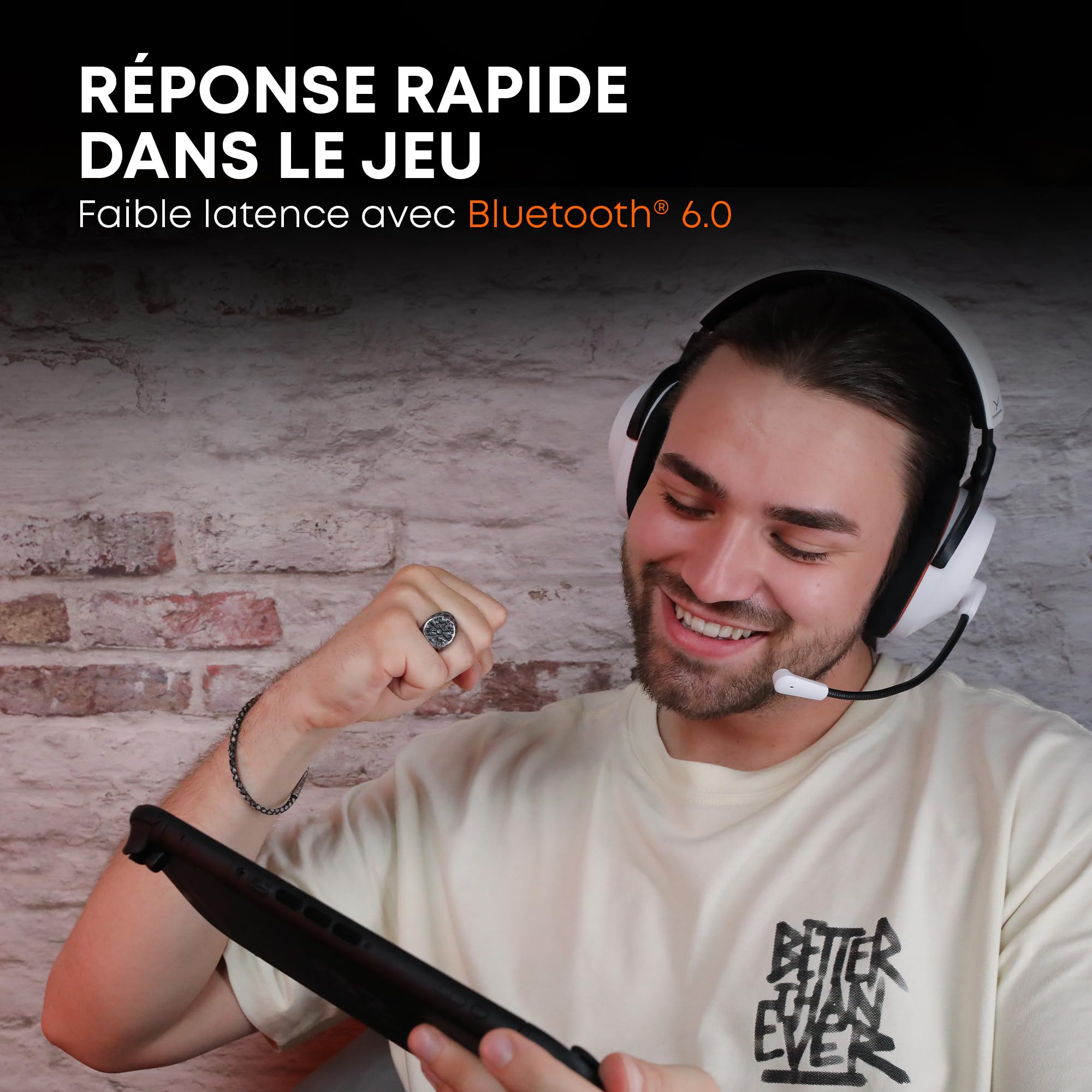 beyerdynamic MMX 230 Casque de Jeu sans Fil avec Bluetooth® 6.0 et l'ANC, autonomie de 60 Heures, Batterie remplaçable, en Noir - Nouvelle Mise à Jour Disponible Via l'application