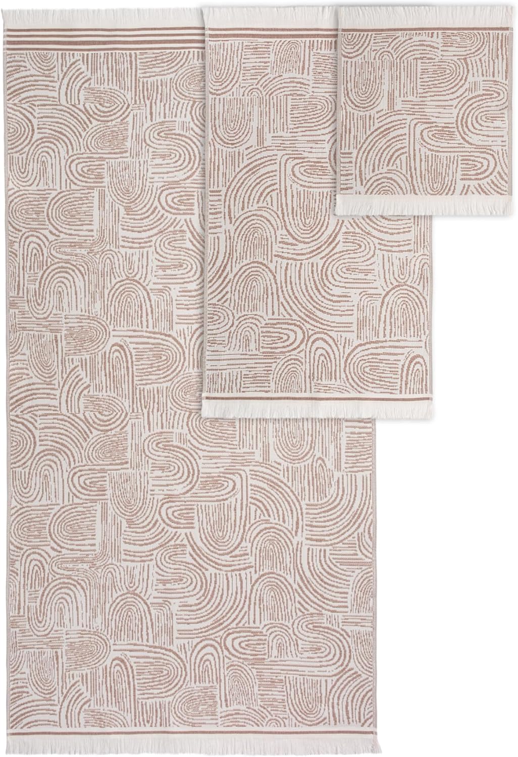 SOFE H&L | Arcana Luxury Turkish Cotton Towels Set of 6 (2 Bath Towels 2 Hand Towels 2 Wash Cloths) Coffee | Thin Bath Towels, Soft, Durable, Absorbent - Hotel Quality Towel Sets for Bathroom - Image 5