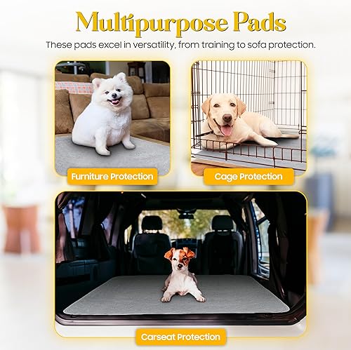 Miniatura 7 de Almohadillas lavables grandes de 65 x 48 pulgadas para perros, almohadilla antideslizante para parto, absorbente y agradable, reutilizable, para