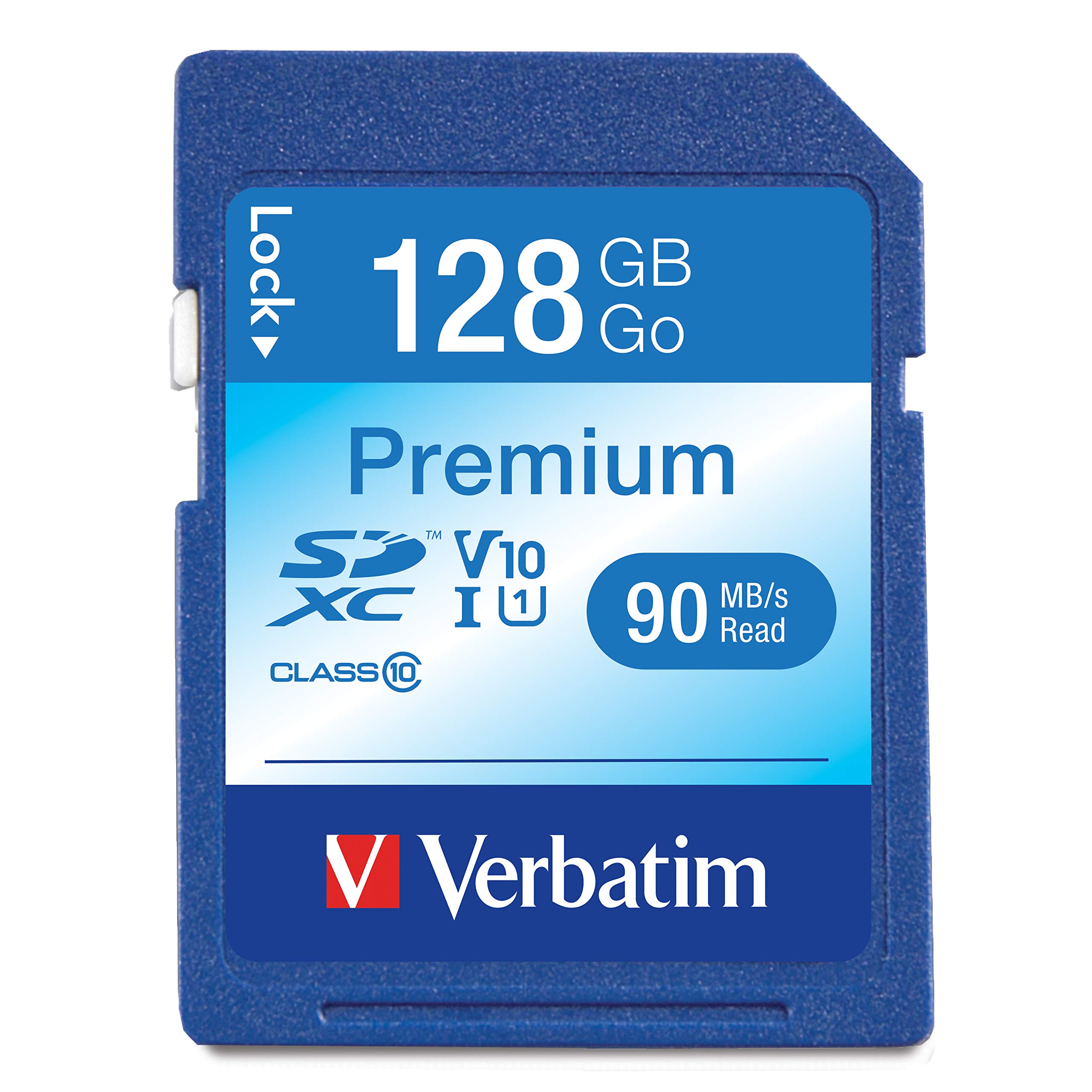 Verbatim Premium U1 SDXC-Speicherkarte Class 10 Karte - 128 GB - bis zu 90 MB/s Lesegeschwindigkeit