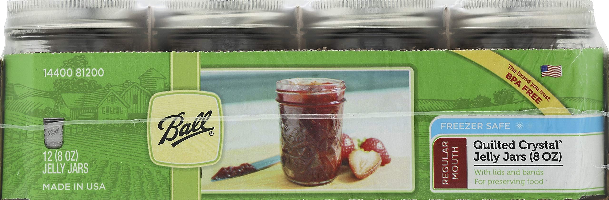 Jar Quilted Crystal Jelly (Case of 12), 8 oz
