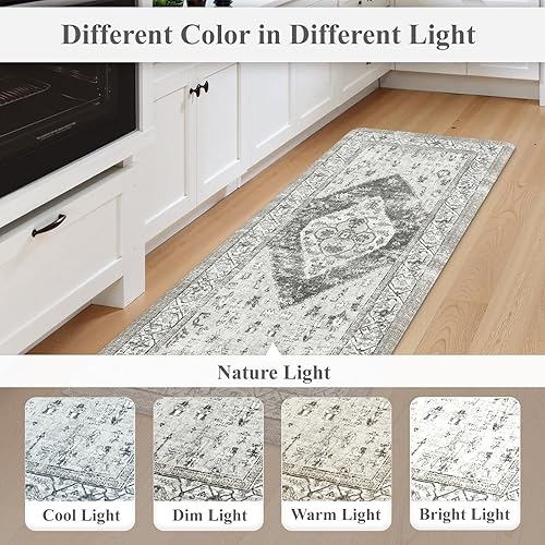 Vista 113 de KIMODE - Juego de 2 tapetes de cocina bohemios, antifatiga, antideslizantes, impermeables, ergonómicos, acolchados, cómodos, para lavandería, Caqui