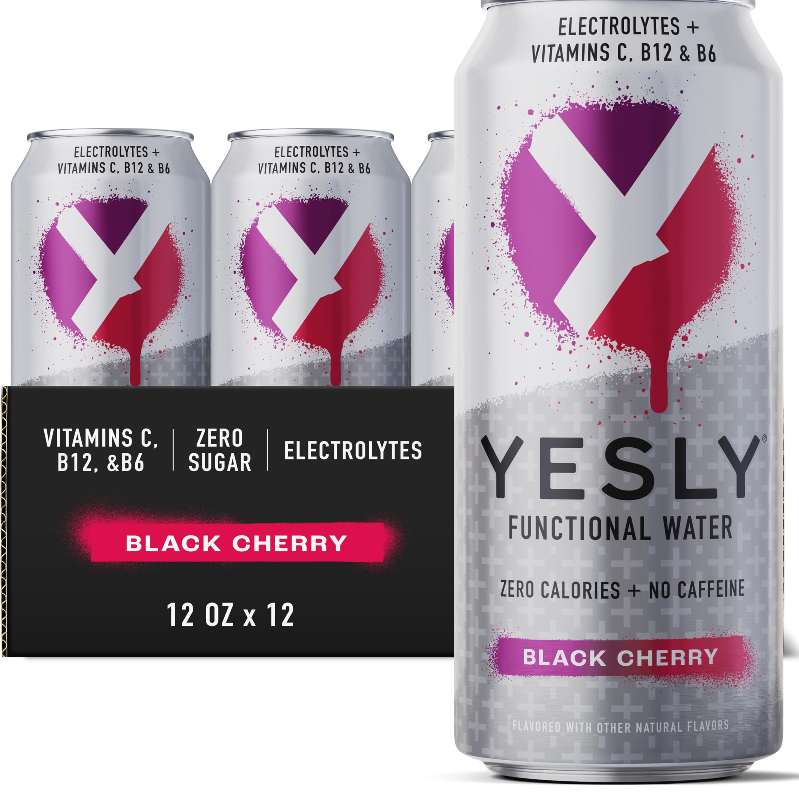 Amazon.com: Yesly Functional Water, Black Cherry, Naturally