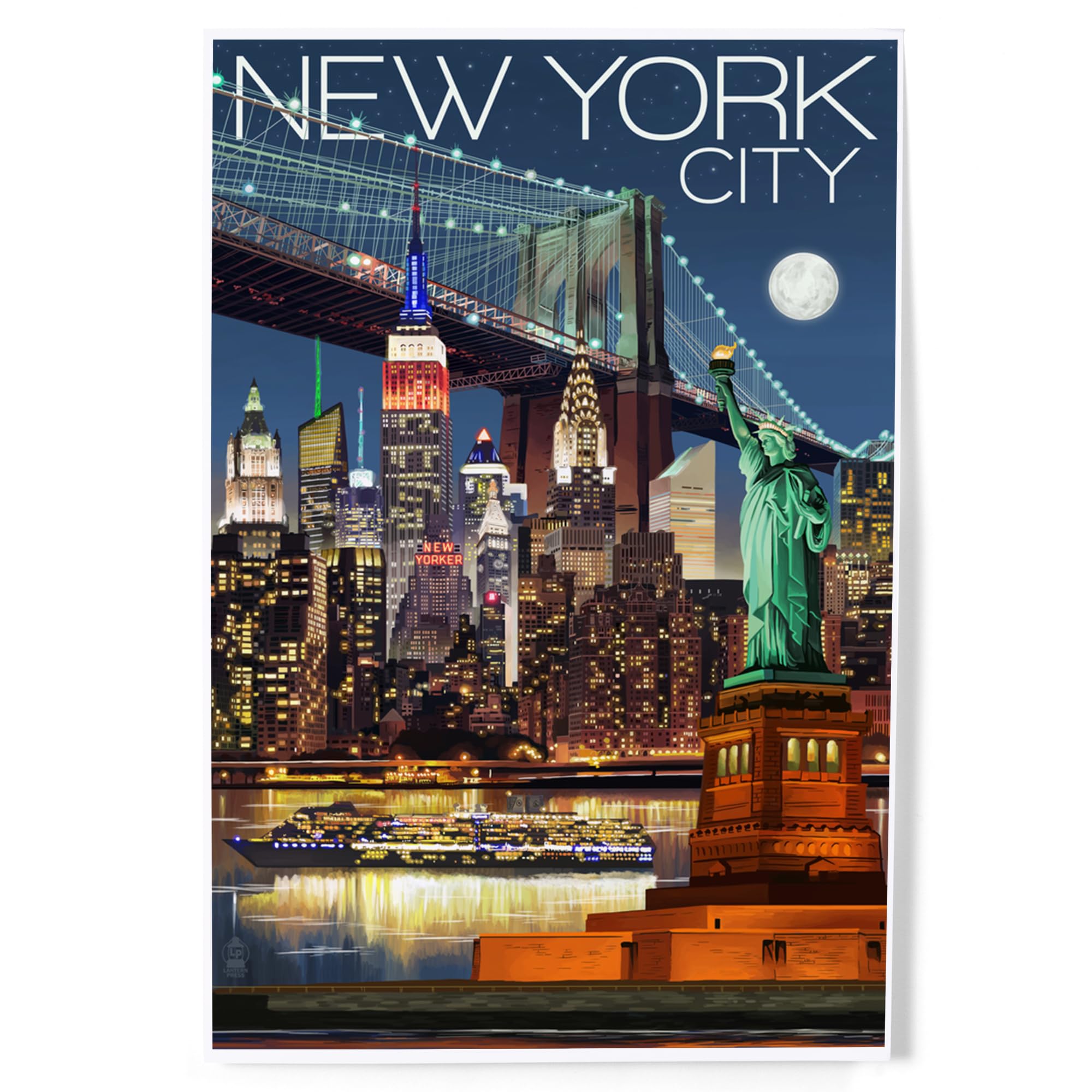 Amazon.com: Lantern Press New York City Poster 8x12 – NYC Skyline