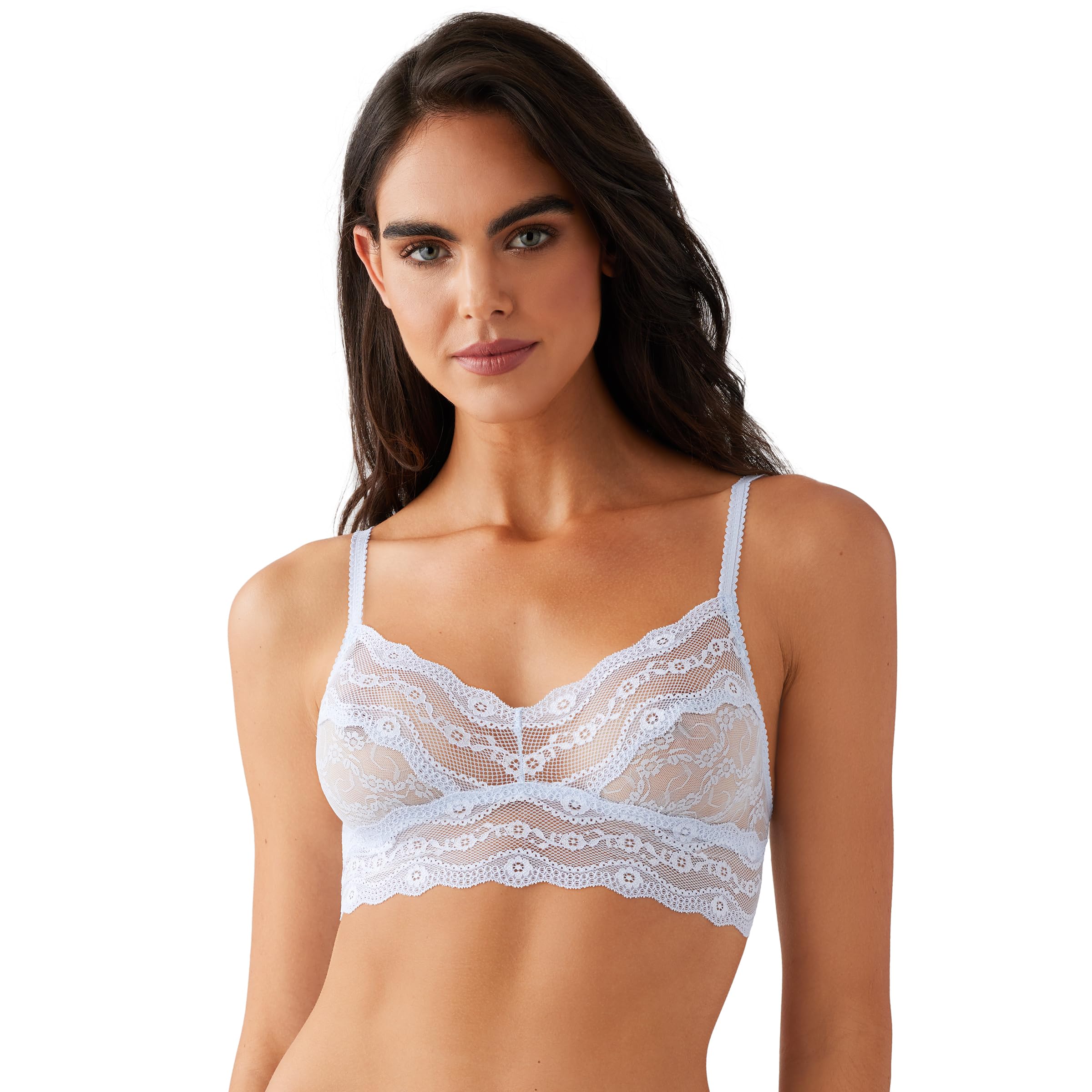b.tempt'd Women's Lace Kiss Bralette Bra, Heather, S