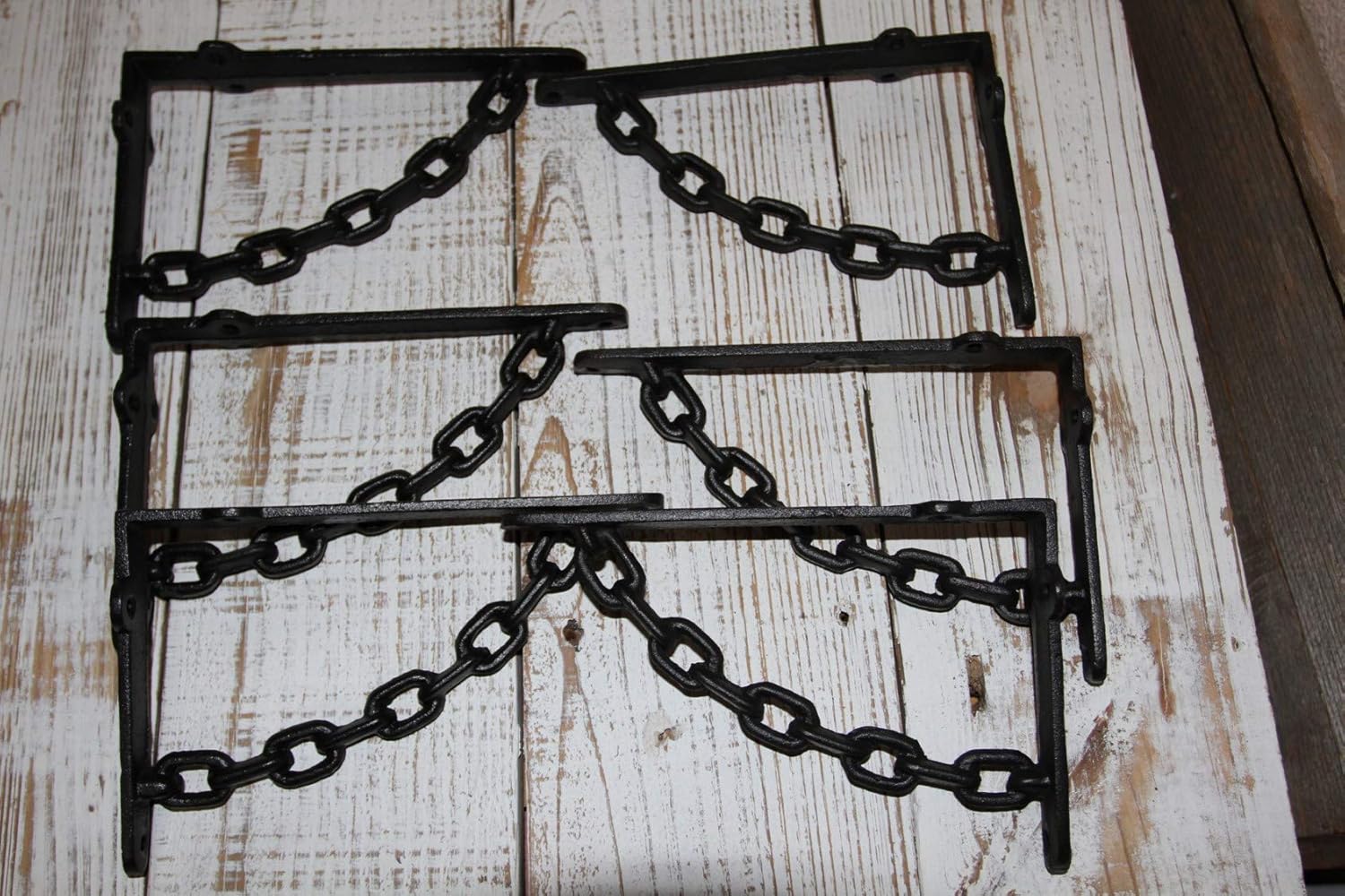 Southern Metal 6 Man Cave Shelf Brackets, Black