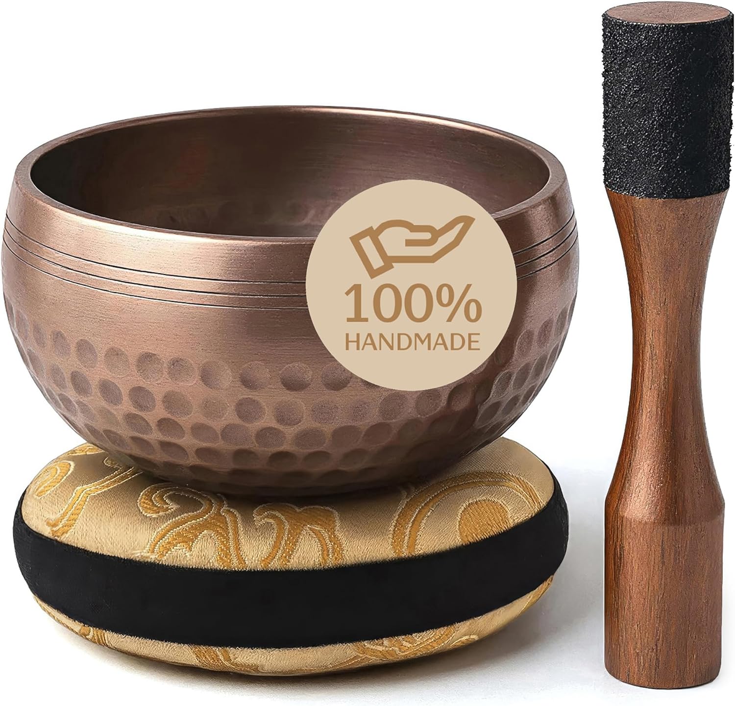 Silent Mind Tibetan Singing Bowl Set – Easy to Play & Beginner Friendly Meditation Bowl with Cushion & Mallet | Stress Relief & Mindfulness | Gift-Ready