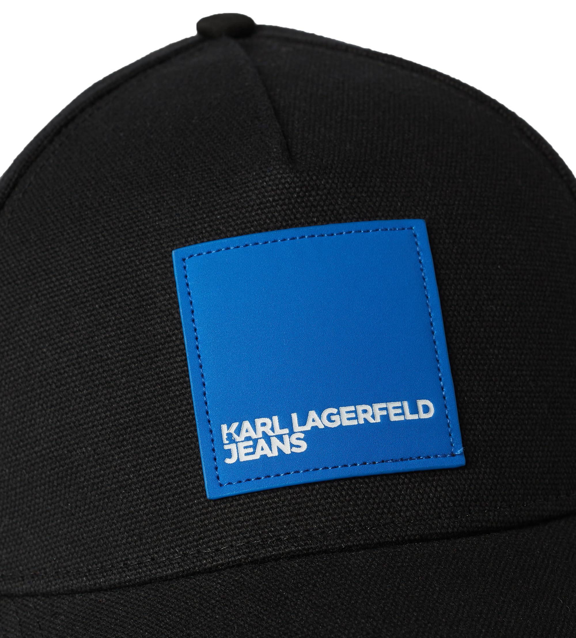 Karl Lagerfeld Jeans, Damskie, Czapka Z Logo Box, Czarny, One size