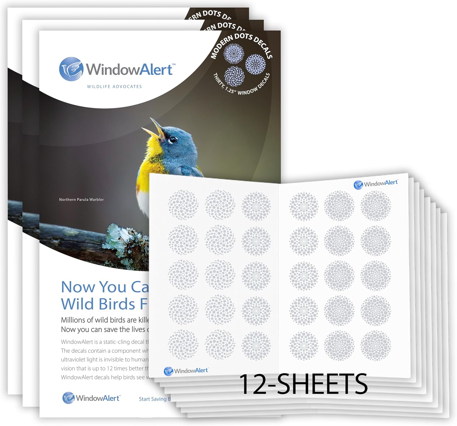 WindowAlert Dots Anti-Collision Window Decals (12 pack)
