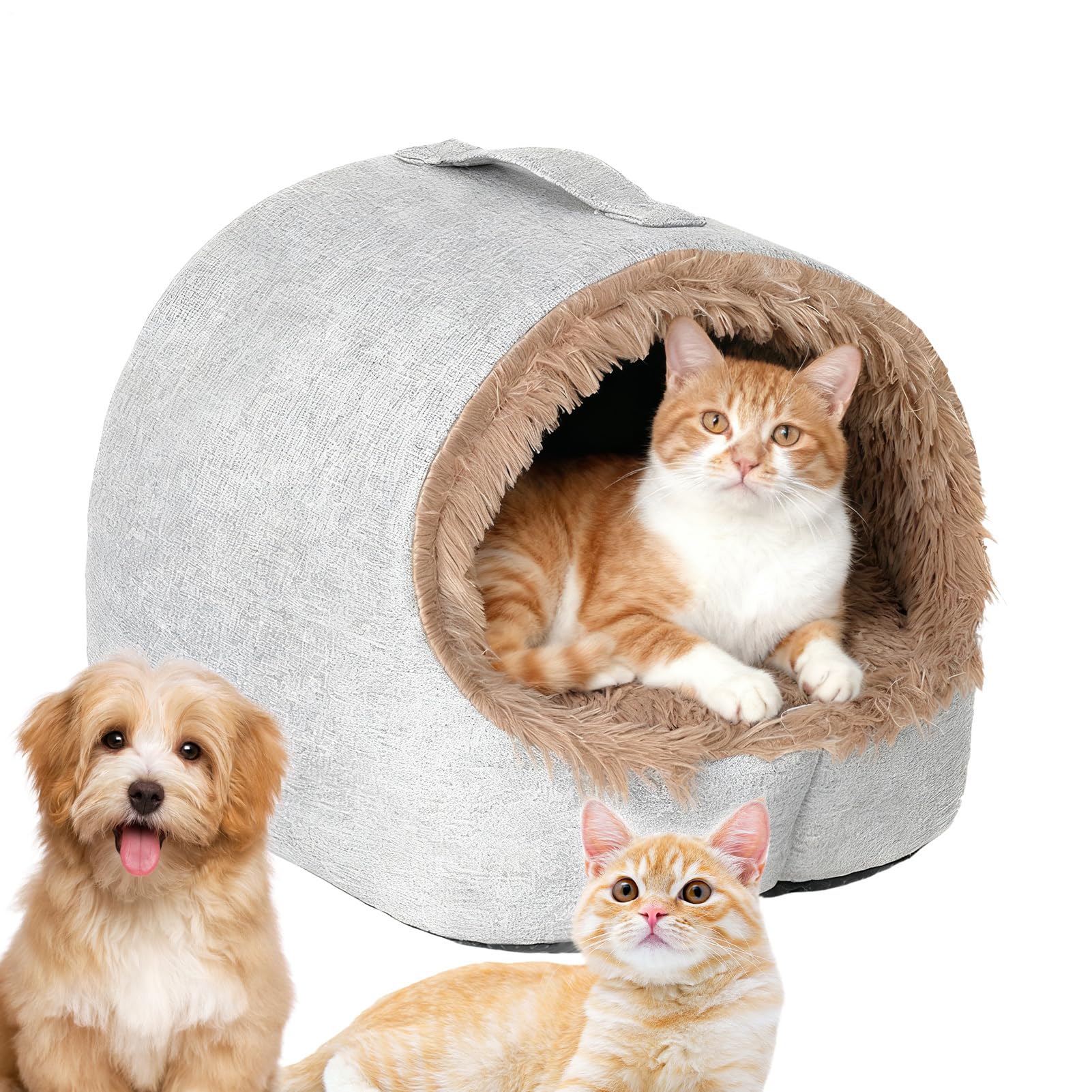 Maison féline contre le froid : lit repos pour animal domestique stressé