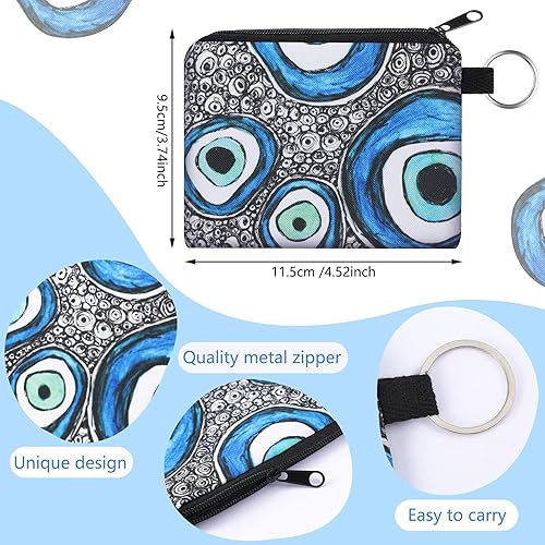 Miniatura 3 de 10 monederos pequeños, estilo bohemio, monedero, monedero, monedero, monedero con cremallera, para mujeres y niñas, Multicolorido