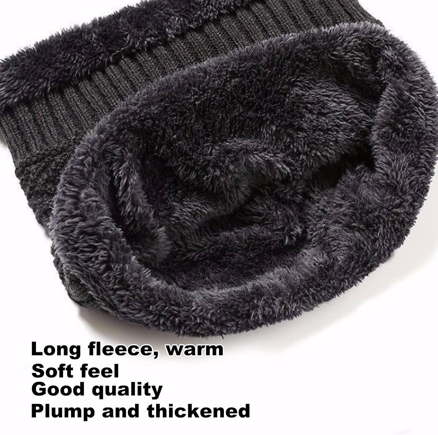 Winter Knit Set, Thermal Beanie Kit, Warm Hat Scarf Gloves For Unisex Adult Windproof Touch Screen Gear Seasonal Apparel