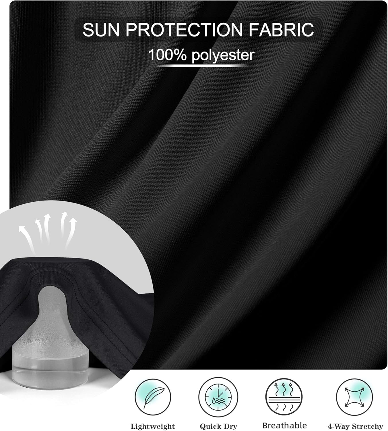 Pudolla Men's Sun Protection Hoodie UPF 50+ Fishing Hiking Shirt UV Shirts with Mask for Men Long Sleeve Lightweight - Image 6