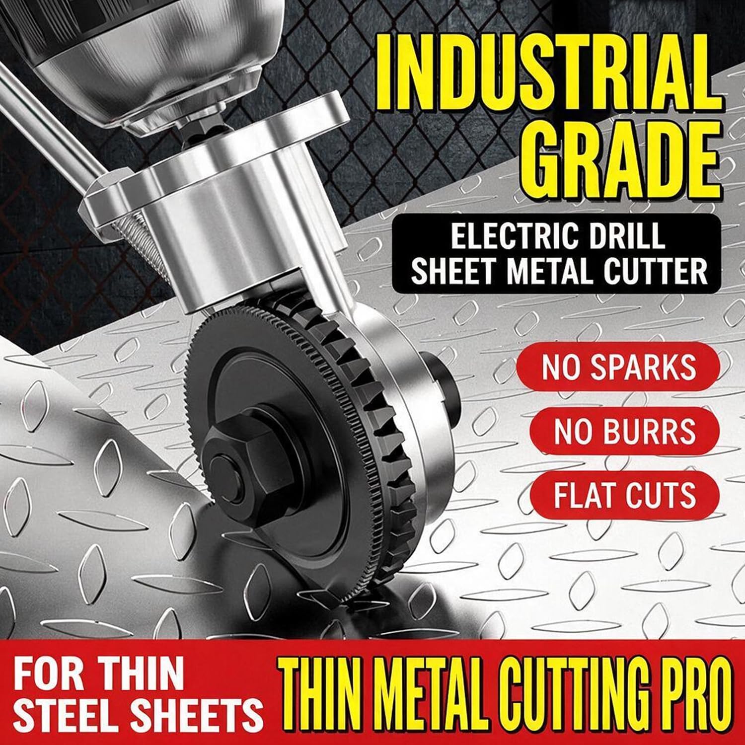 Electric Drill Plate Cutter - Metal Nibbler Attachment -2 Electric Drill Plate Cutter - Metal Nibbler Attachment -2