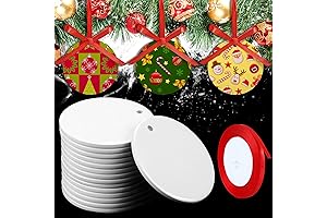 Sublimation Ceramic Ornaments 2.75 Inch Round White Ceramic Christmas Ornaments for Painting