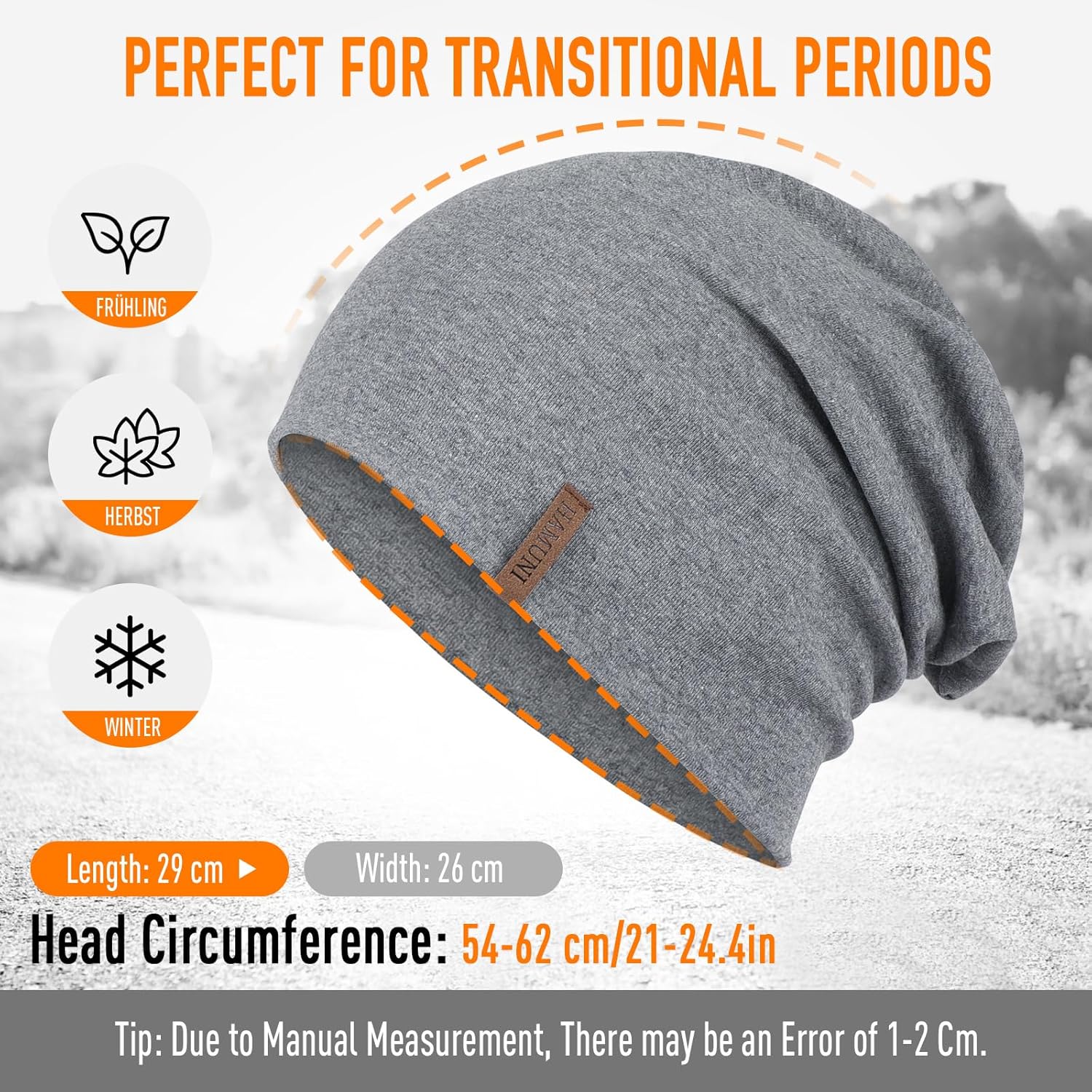 Slouchy Beanie for Women Cotton Beanies Hats Men Lightweight Soft Chemo Headwear Warm Skull Cap for All Seasons - Image 6