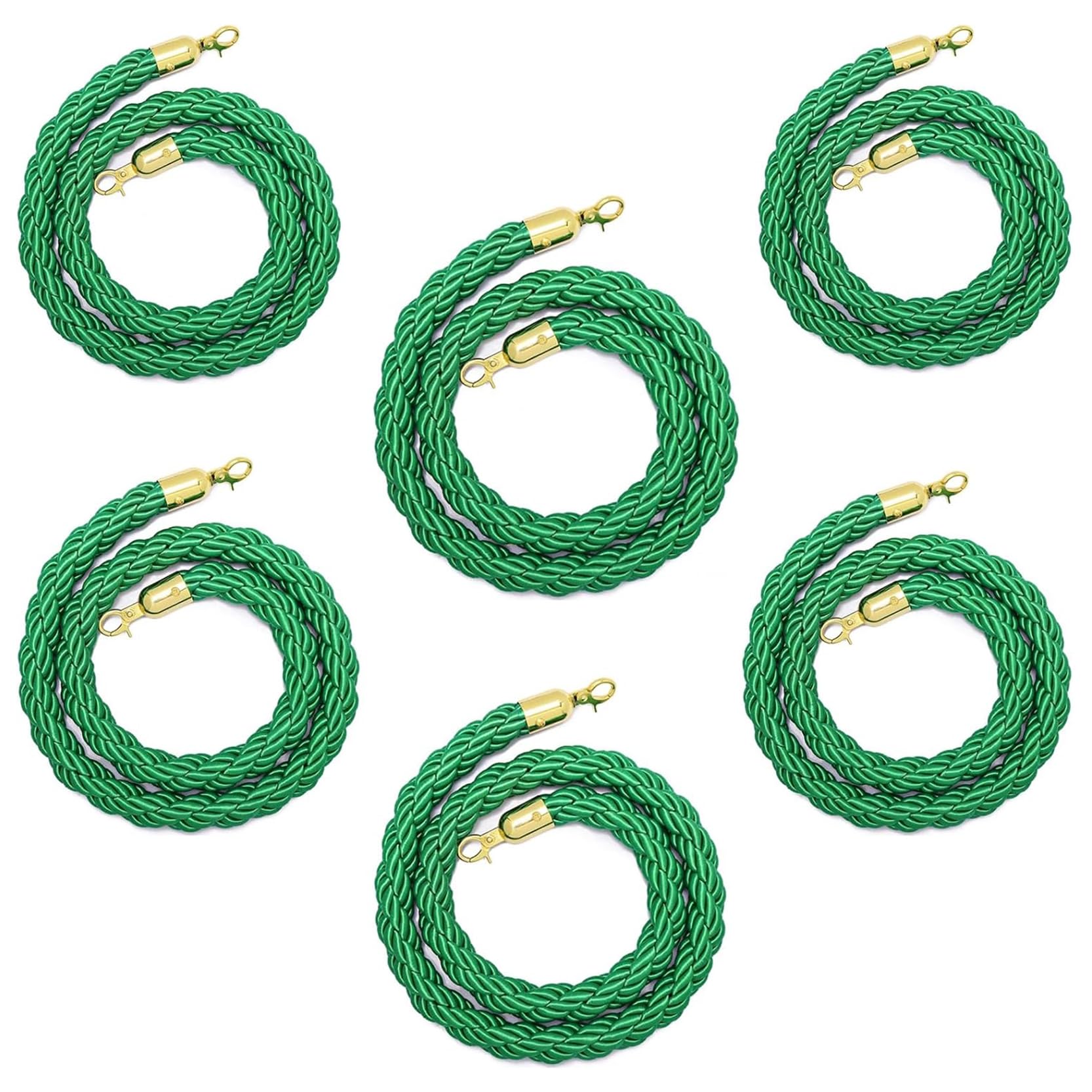 Ensemble de cordes de gestion de foule en velours de 1,8m à 3m avec crochets amovibles