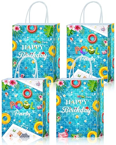 16pcs Pool Party Bags for Kids Birthday, Summer Pool Party