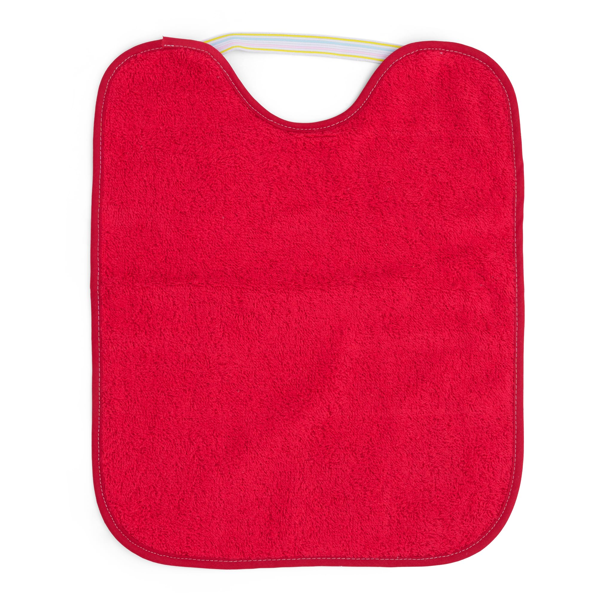 Ti TIN| Lot de 4 Bavoirs Éponges Imperméables| 33x36 cm | 90% Coton 10% polyester - Bavoirs Bébés de plus de 1 an - Fermeture Élastique - Doublure Vinyle - Motif et Couleur unie - 320gr/m²
