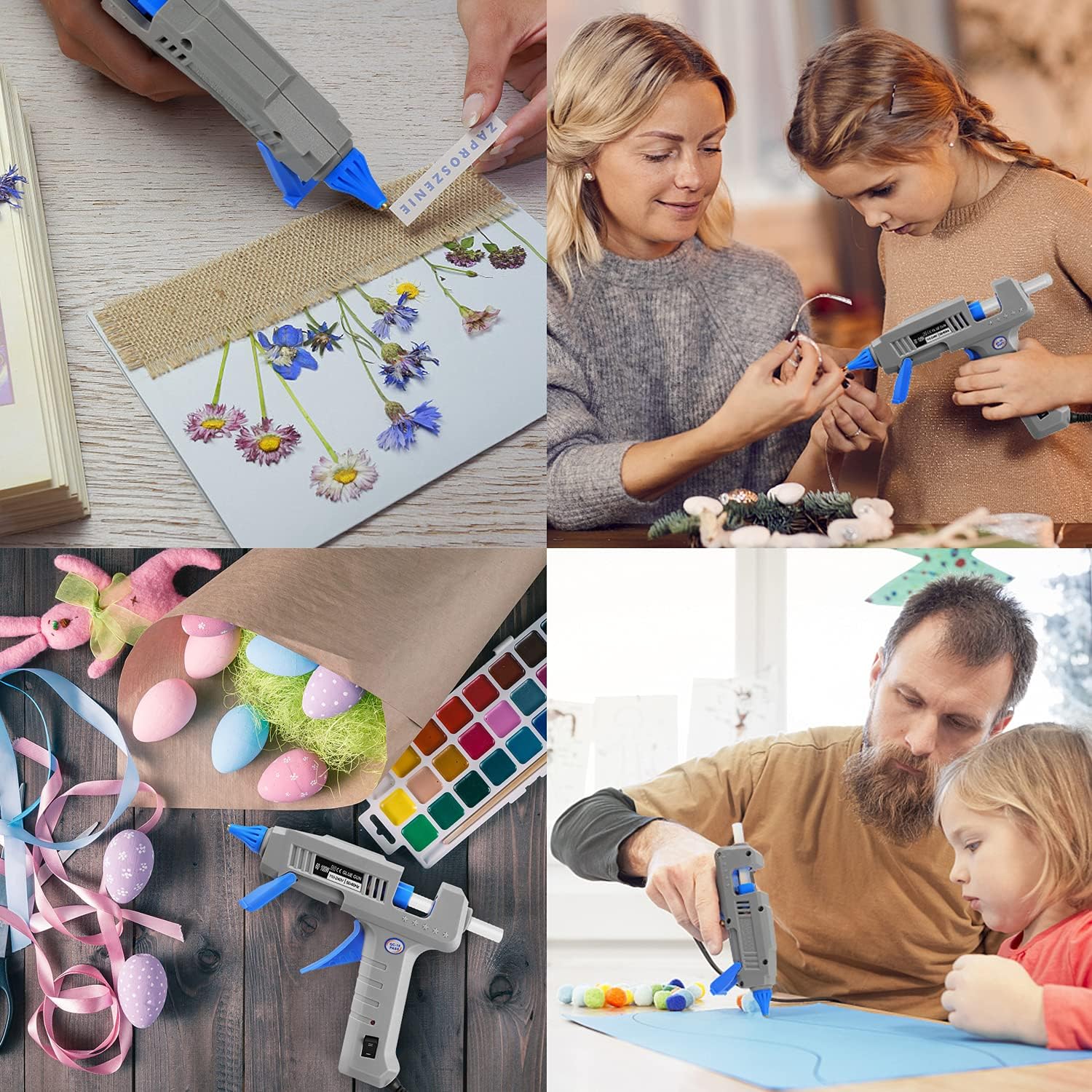 Hot Glue Gun, 60/100W Full Size Dual High Temp Craft Glue Gun with 12 Pcs Premium Glue Sticks, Heating Fast for Halloween DIY Projects, Home Quick Repairs, Creative Arts & Crafts : Arts, Crafts & Sewing