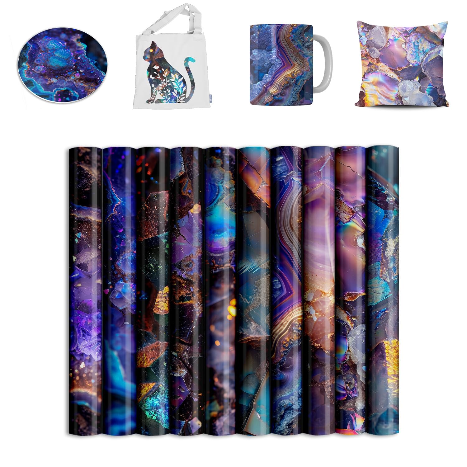 Sublimation en cristal 30,5 cm éclat éclatant pour textile