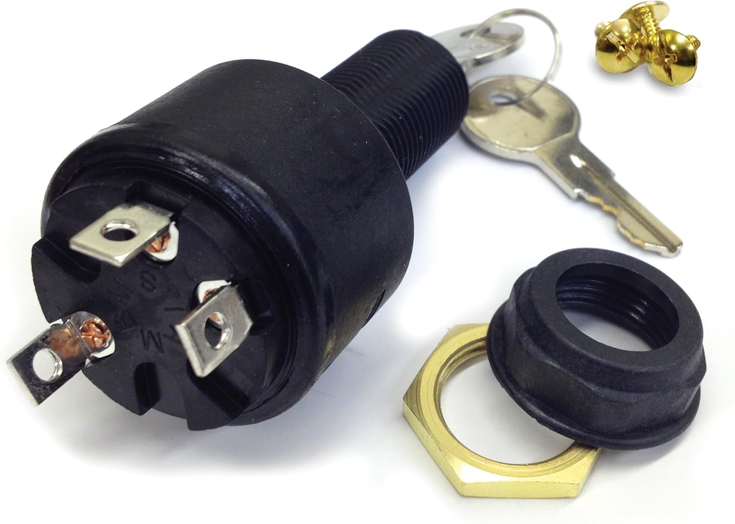 Sierra International-MP39120 Switch Ignition Pos Con, chrome , white
