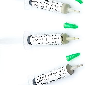 Set of 3 Diamond Polishing Compound Polishing Paste 1200 2000 4000 Grit for Marble Glass Metal Rock Jewelry Resin Silver Gemstone with Light Concentration of Diamond Powder USA Made