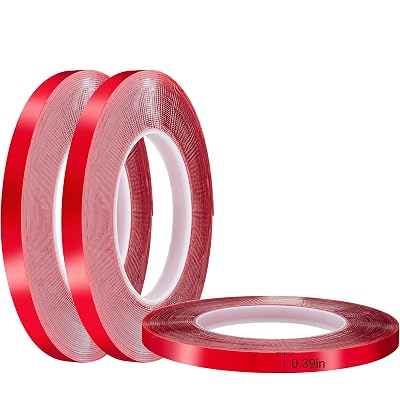 Jackwood 33 Feet Acrylic Double Sided Heavy Duty Mounting Tape (Pack of 3) Weatherproof for Outdoor & Indoor, Holds Heavy Stuff in Cold & Hot Condition, Removable & Residue-Free (0.4inch)